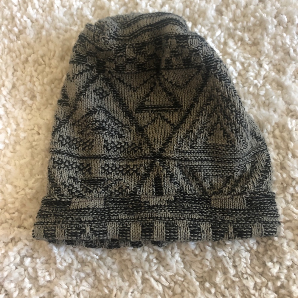 Grey knit beanie